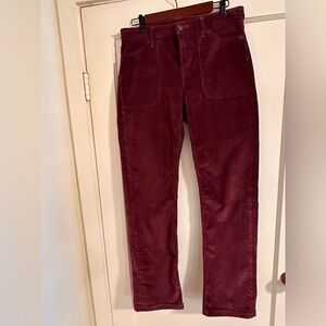Patagonia Maroon Corduroy Straight Leg Pants Size 28 Women’s 99% Cotton
